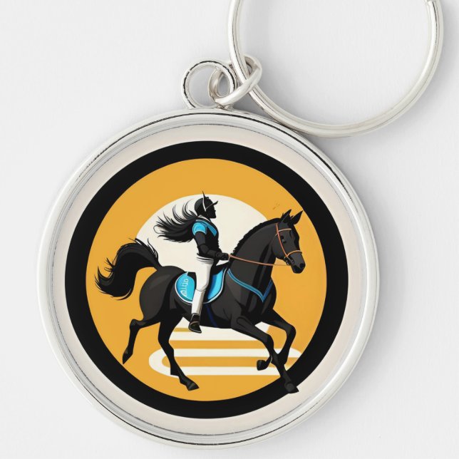 Knight Riding a Horse Key Ring (Front)