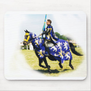 Knight riding a horse mouse mat