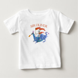 Knight Riding Dragon With Custom Name Kids T-Shirt