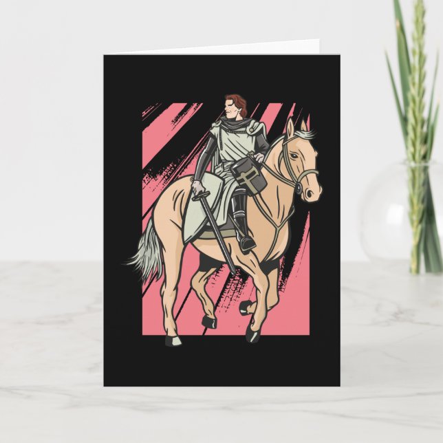 Knight Riding Horse Card (Front)