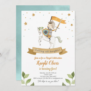 Knight Royal Mediaeval Boy Birthday Invitation