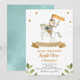 Knight Royal Mediaeval Boy Birthday Invitation