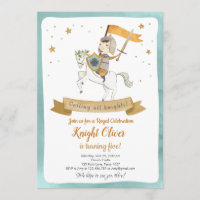 Knight Royal Mediaeval Boy Birthday Invitation