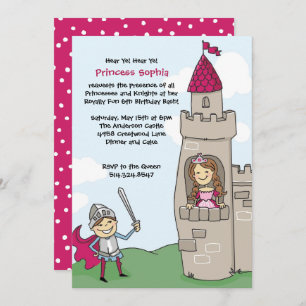 Knight Saves Princess Invitations: Brunettes Invitation