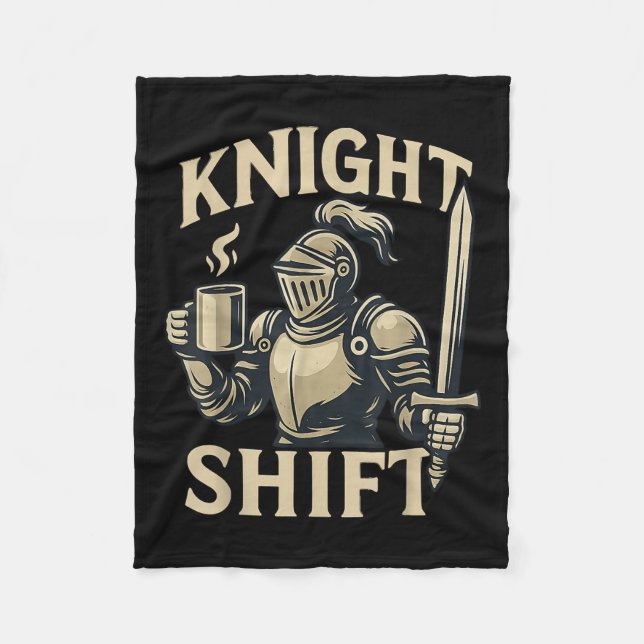 Knight Shift Renaissance Festival Mediaeval Coffee Fleece Blanket (Front)