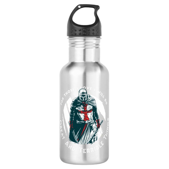 Knight templar 710 ml water bottle (Front)