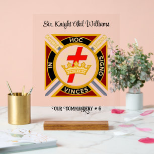 Knight Templar Acrylic Sign