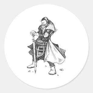 Knight templar classic round sticker