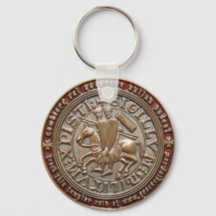 KNIGHT TEMPLAR GEO COIN KEY RING