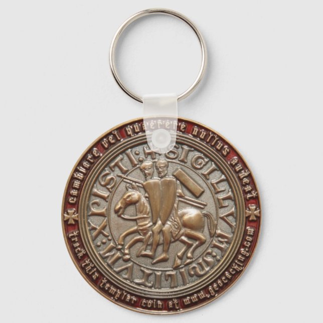 KNIGHT TEMPLAR GEO COIN KEY RING (Front)