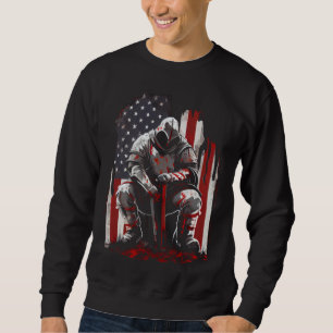 Knight Templar Kneeling Crusader Templar Warrior O Sweatshirt