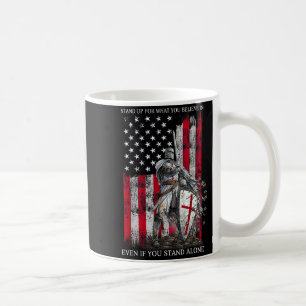 Knight Templar Standing For Believe In Christians Coffee Mug