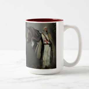 Knight templar Two-Tone coffee mug