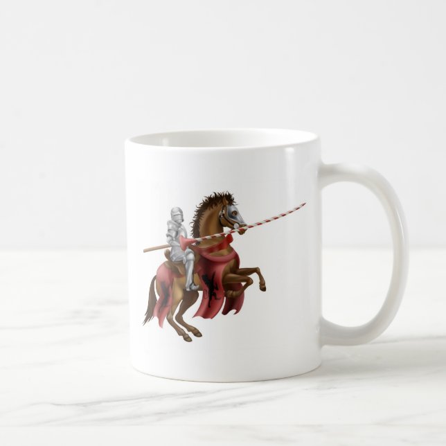 Knight with lance on horse coffee mug (Right)