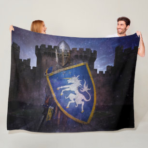 KNIGHT with SHIELD Fleece Blanket