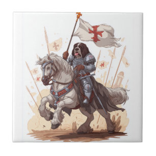 Knightly Newfoundland � Royal Dog Armour Tile