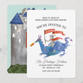 Knights and Dragons Invitation