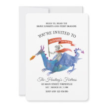 Knights and Dragons Invitation