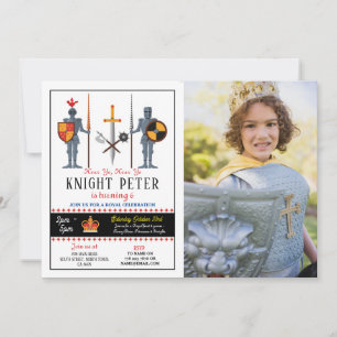 Knights Birthday Party Medieval Photo Invitation
