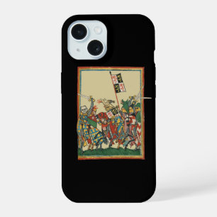 Knights Charging, 14th Century Codex Manesse iPhone 15 Case