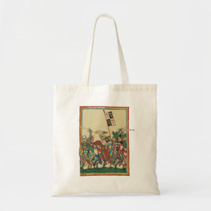 Knights Charging, 14th Century Codex Manesse Tote Bag