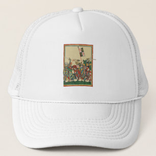 Knights Charging, 14th Century Codex Manesse Trucker Hat
