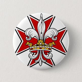 Knights Cross 6 Cm Round Badge