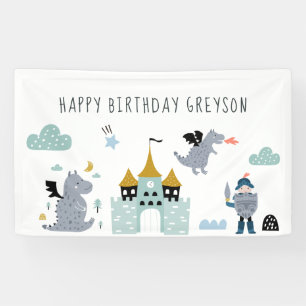 Knights & Dragons   Fairytale Birthday Welcome Banner