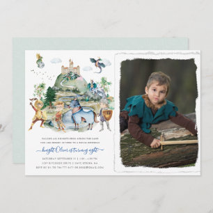 Knights & Dragons   Royal Mediaeval Birthday  Invitation
