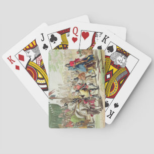 Knights Duelling on Foot in a Tournament, plate 1 Playing Cards
