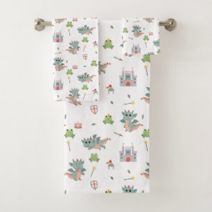 Knights Fairytale Mediaeval Castle Nursery Bath Towel Set