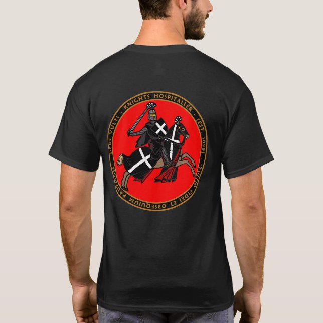 Knights Hospitaller Charging into Battle Seal Shir T-Shirt (Back)