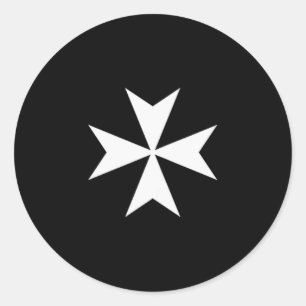 Knights Hospitaller Maltese Cross Catholic Christi Classic Round Sticker