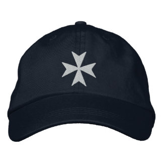 Knights Hospitaller Maltese Cross Embroidered Hat