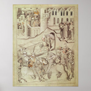 Knights jousting possibly in the Hippodrome Poster