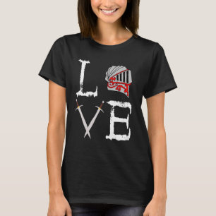 Knights Love Templar Crusader Helmet Mediaeval War T-Shirt