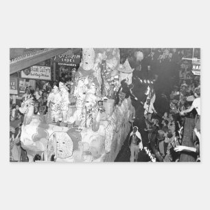Knights of Babylon New Orleans Mardigras 1955 Rectangular Sticker