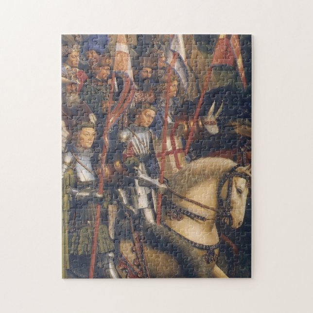 Knights of Christ (Ghent Altarpiece), Jan van Eyck Jigsaw Puzzle (Vertical)