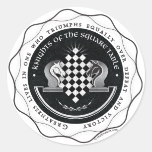 Knights of the Square Table - Greatness Quote Classic Round Sticker