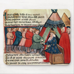 Knights pledging their allegiance mouse mat