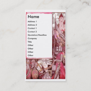 Knights Riding Horses Bearing Shields Business Card