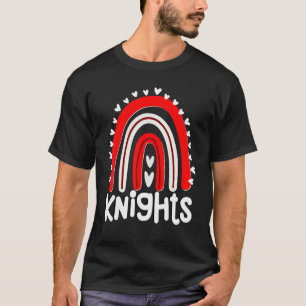 Knights School Mascot Hearts Rainbow Knight Sports T-Shirt