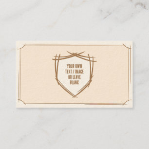 Knight's shield. Coat of arms. Safety badge. Business Card