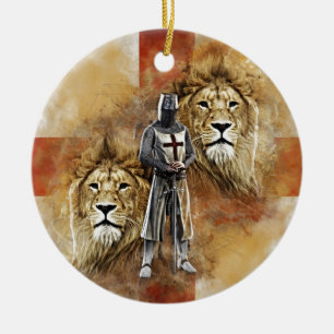 Knights Templar 001 Ceramic Tree Decoration