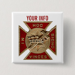 KNIGHTS TEMPLAR 15 CM SQUARE BADGE