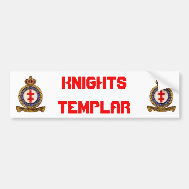 KNIGHTS TEMPLAR BUMPER STICKER (Front)