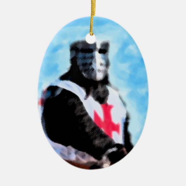 KNIGHTS TEMPLAR CERAMIC TREE DECORATION (Front)