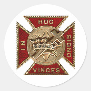 KNIGHTS TEMPLAR CLASSIC ROUND STICKER