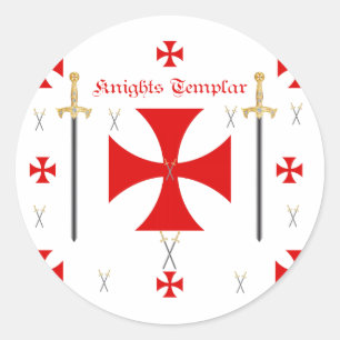 Knights Templar Classic Round Sticker