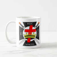 Knights Templar coffee cup, IN HOC SIGNO VINCES